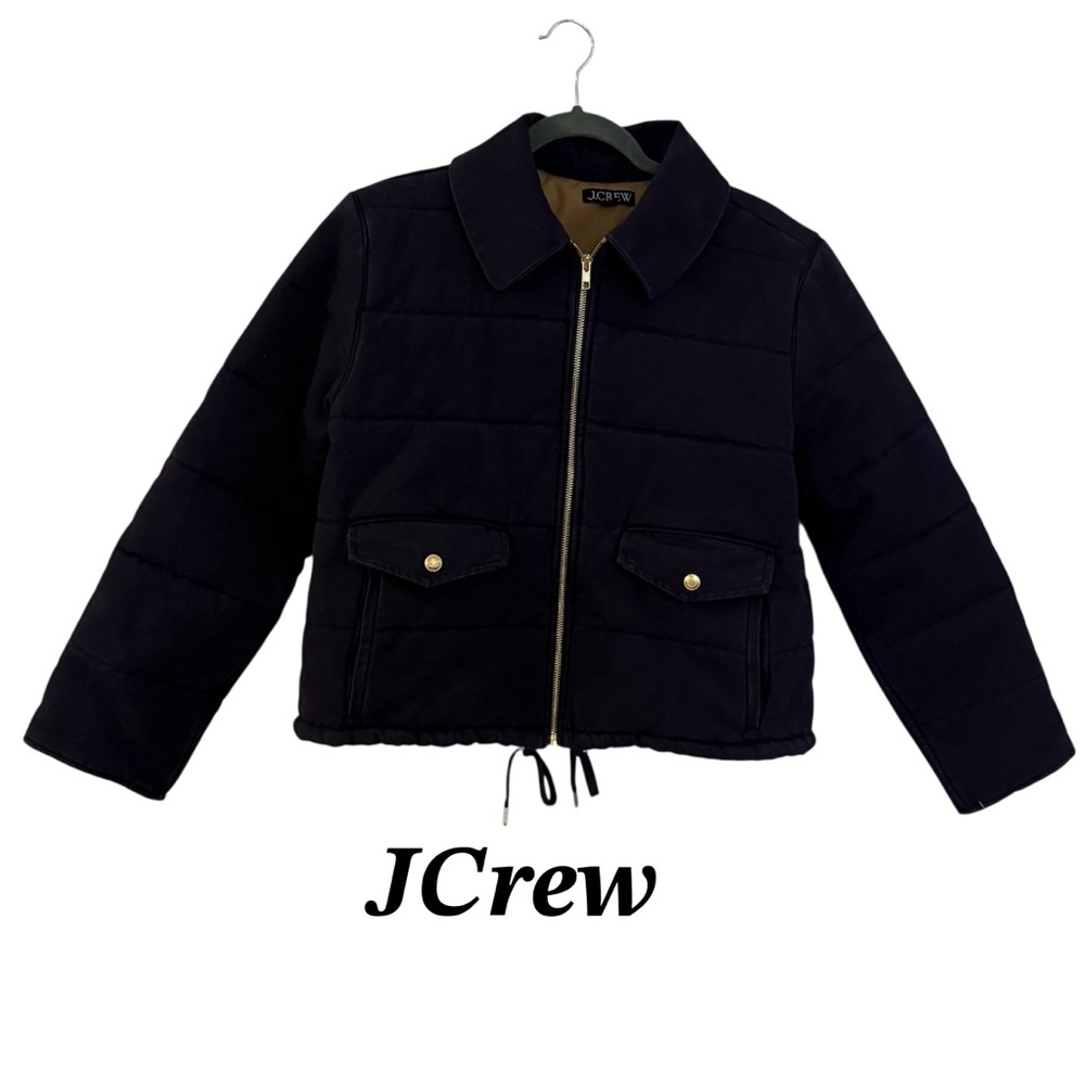 J. Crew Navy Rugged Quilted Canvas jacket  Size S

Machine washable
100% cotton